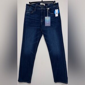 NWT Liverpool Men's 34x32 Relaxed Straight Jean Stretch Vinny Dark Wash Denim